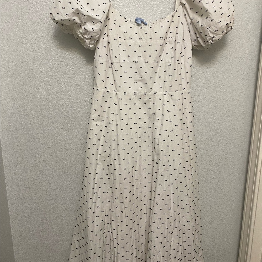 ANTONIO MELANI Ivory Dress with Black Accents